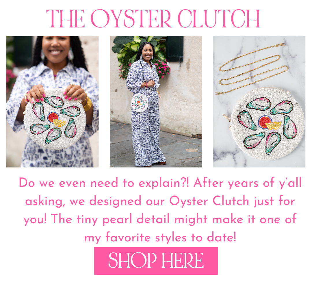 shop our brand new oyster clutch