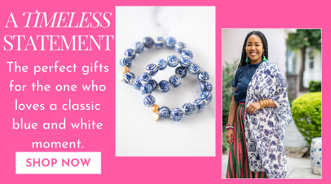 Shop our blue and white chinoiserie statement jewelry